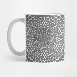 Optical Illusion Radial Gradient Slate on White NOIR 2 Mug